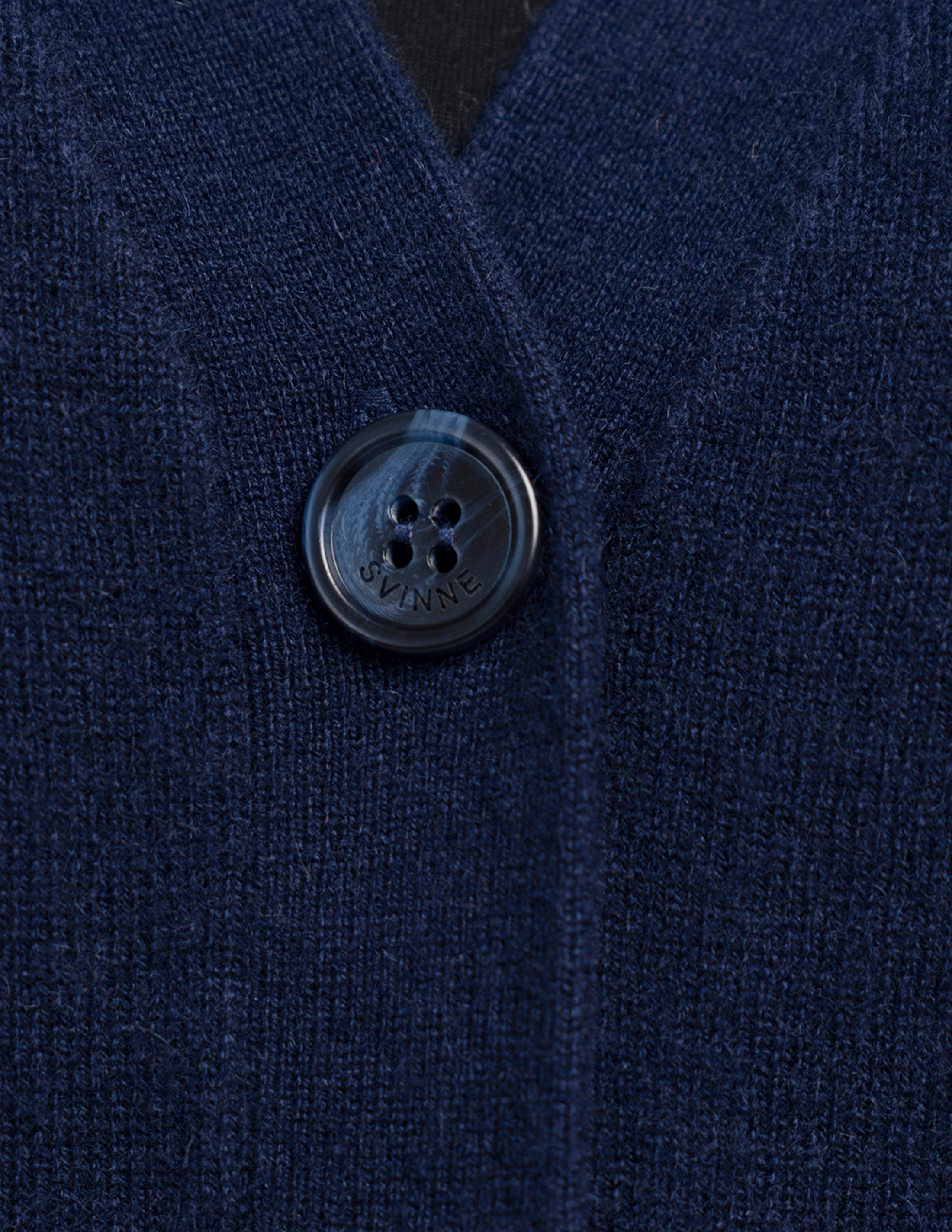 Monogram Motif Cashmere Jacquard Cardigan in Navy