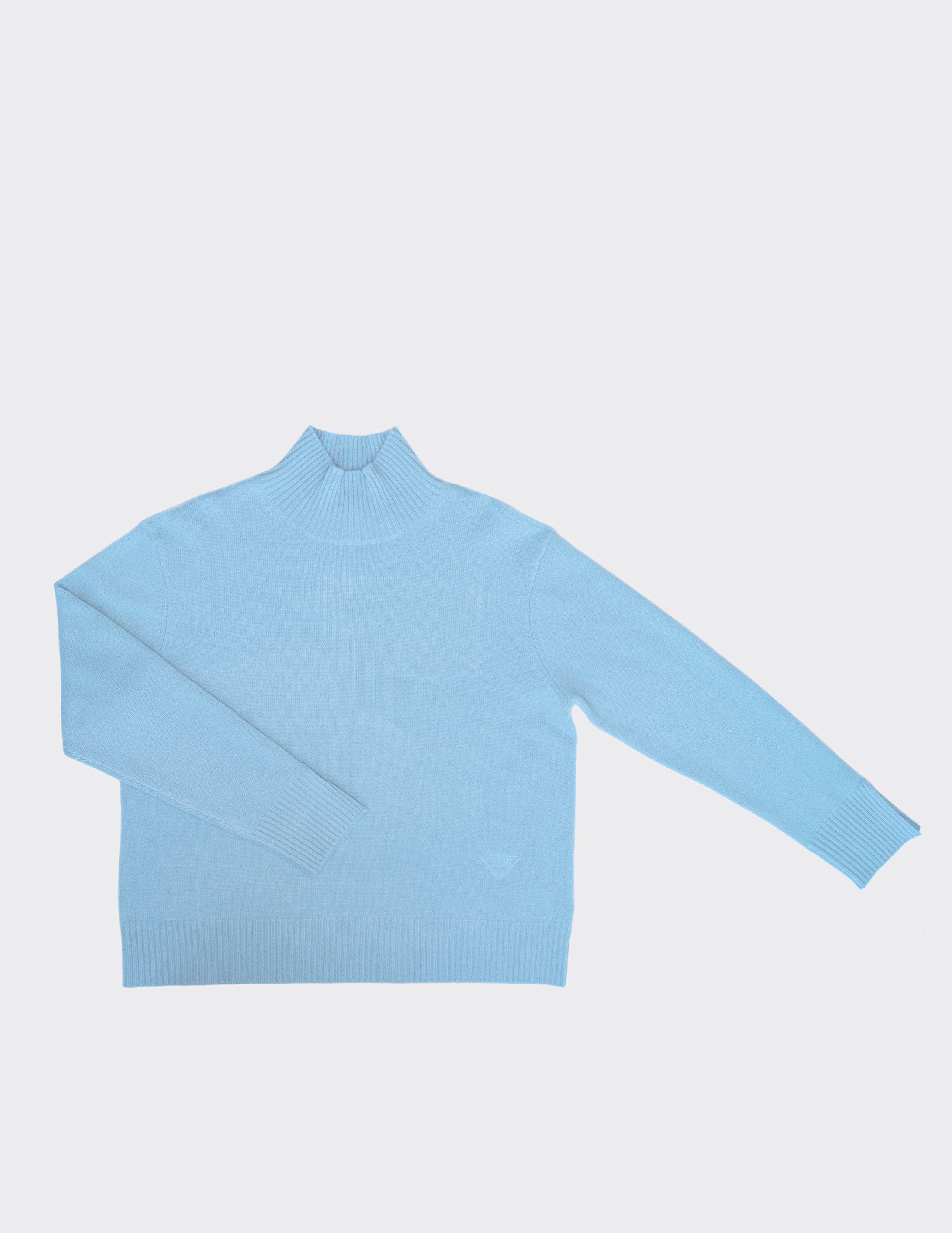 Cashmere Turtleneck Top in Turquoise