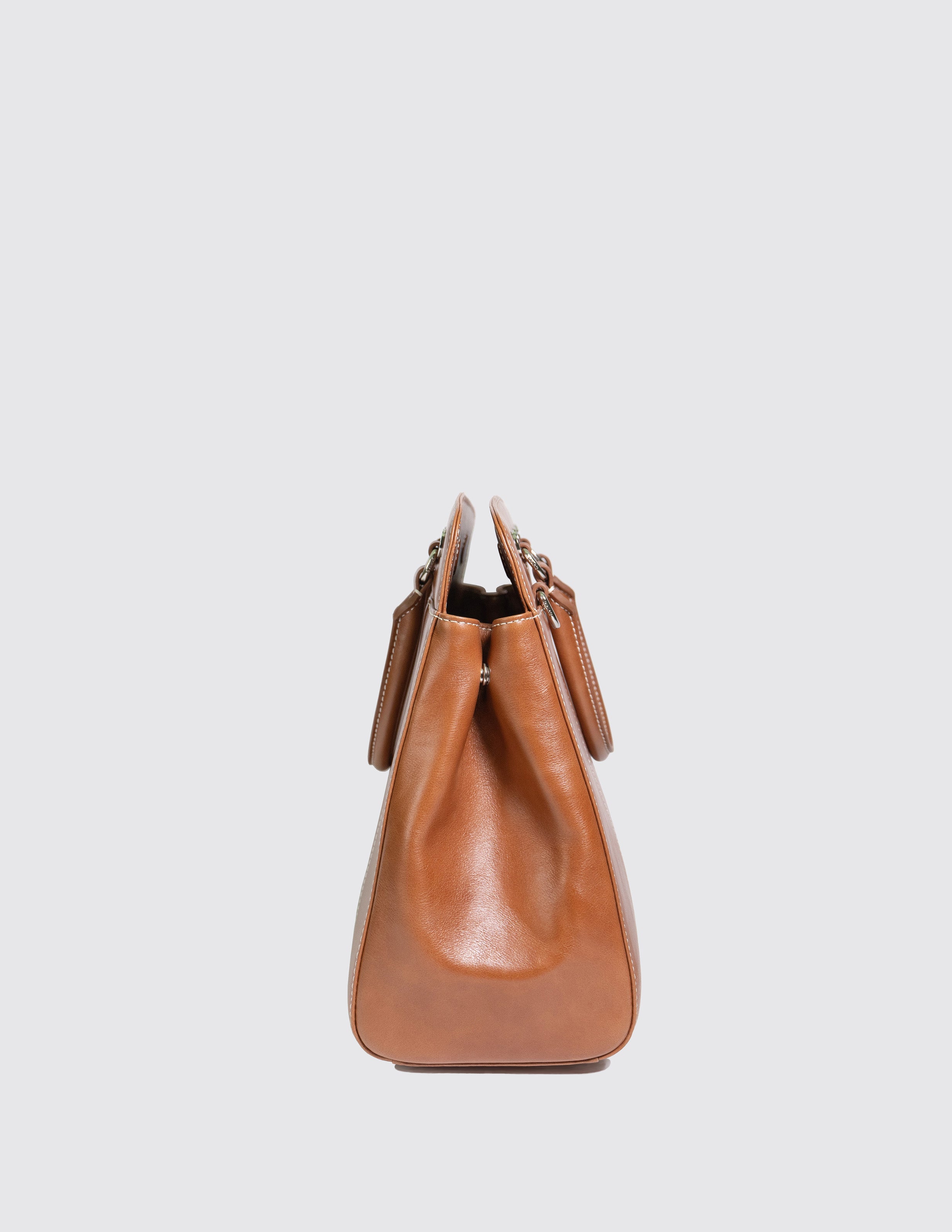 Leather Large October Bag in Golden-Tan