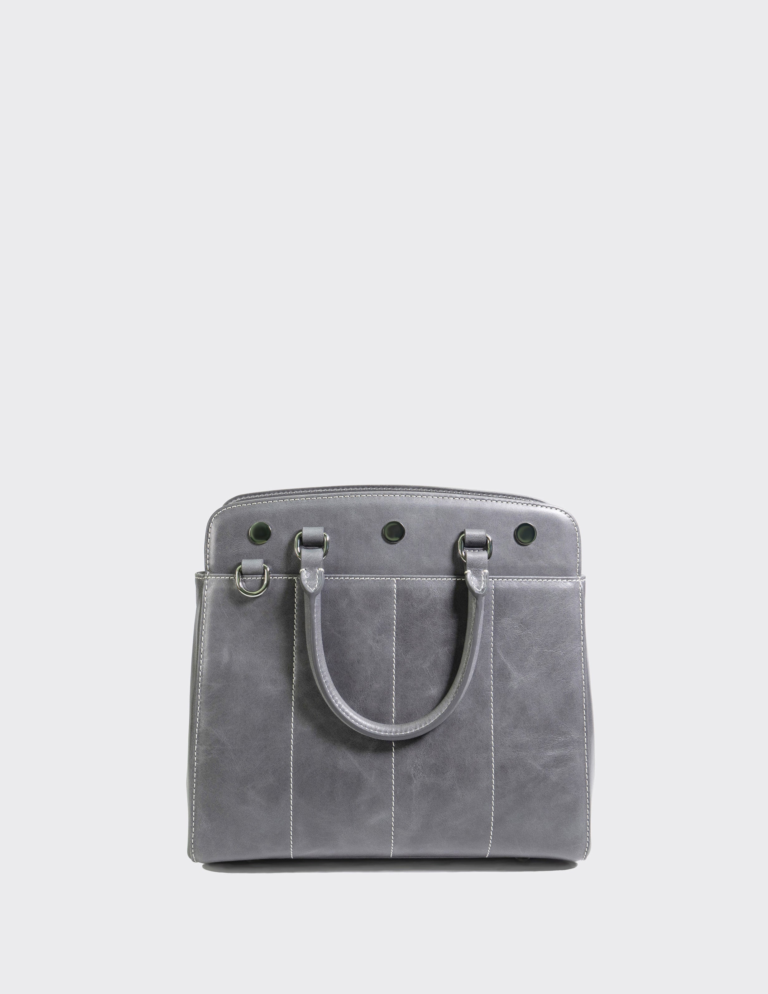 Leather Medium October Bag in Etain